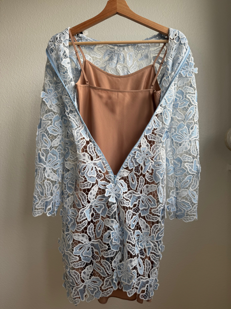 Self-Portrait Robe bleu ciel