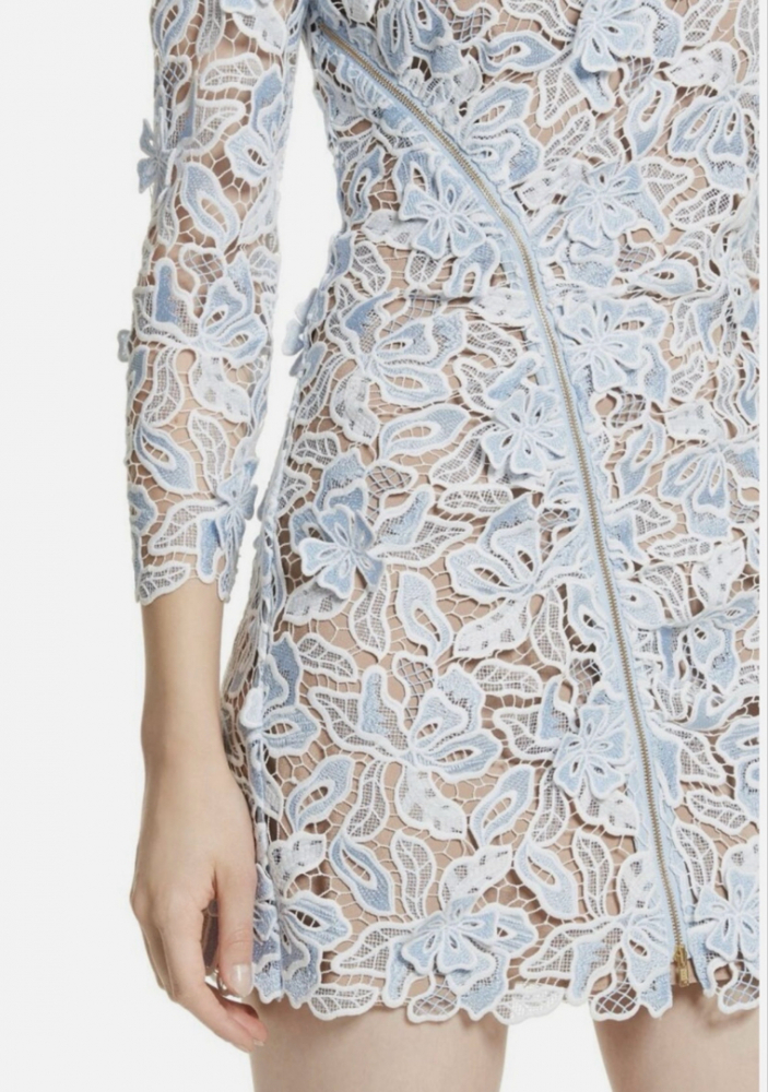 Self-Portrait Robe bleu ciel