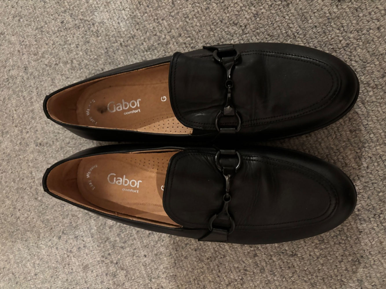 Gabor Mocassins en cuir avec boucle Noir