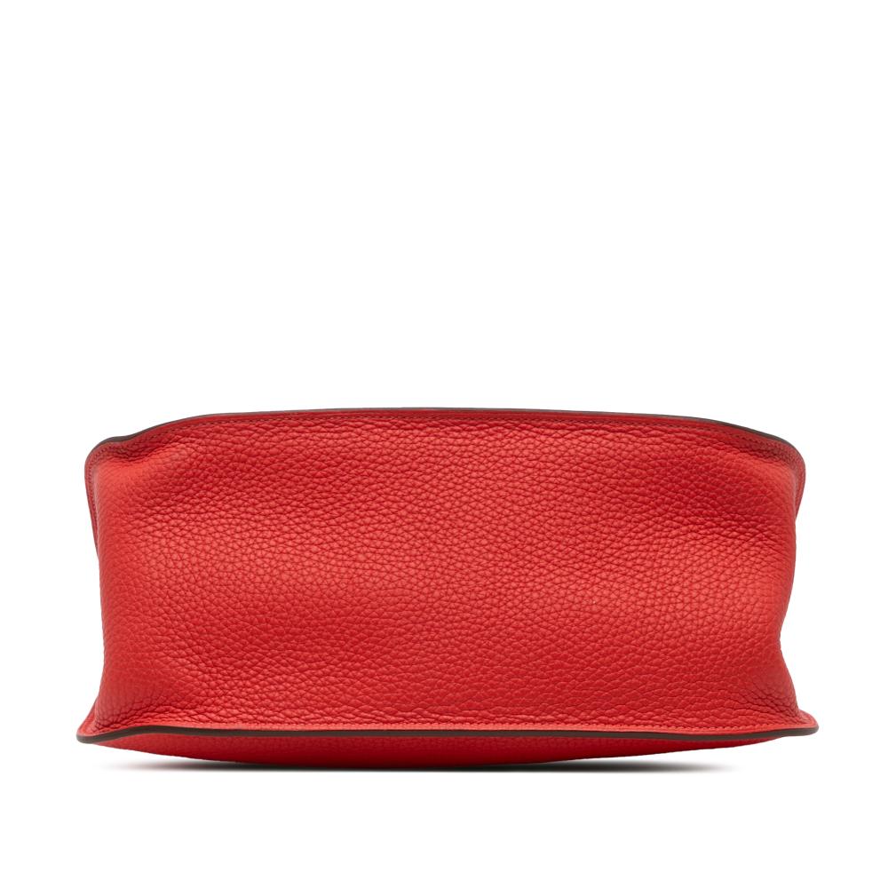 Hermès B Hermès Red Calf Leather Clemence Jypsiere 28 France