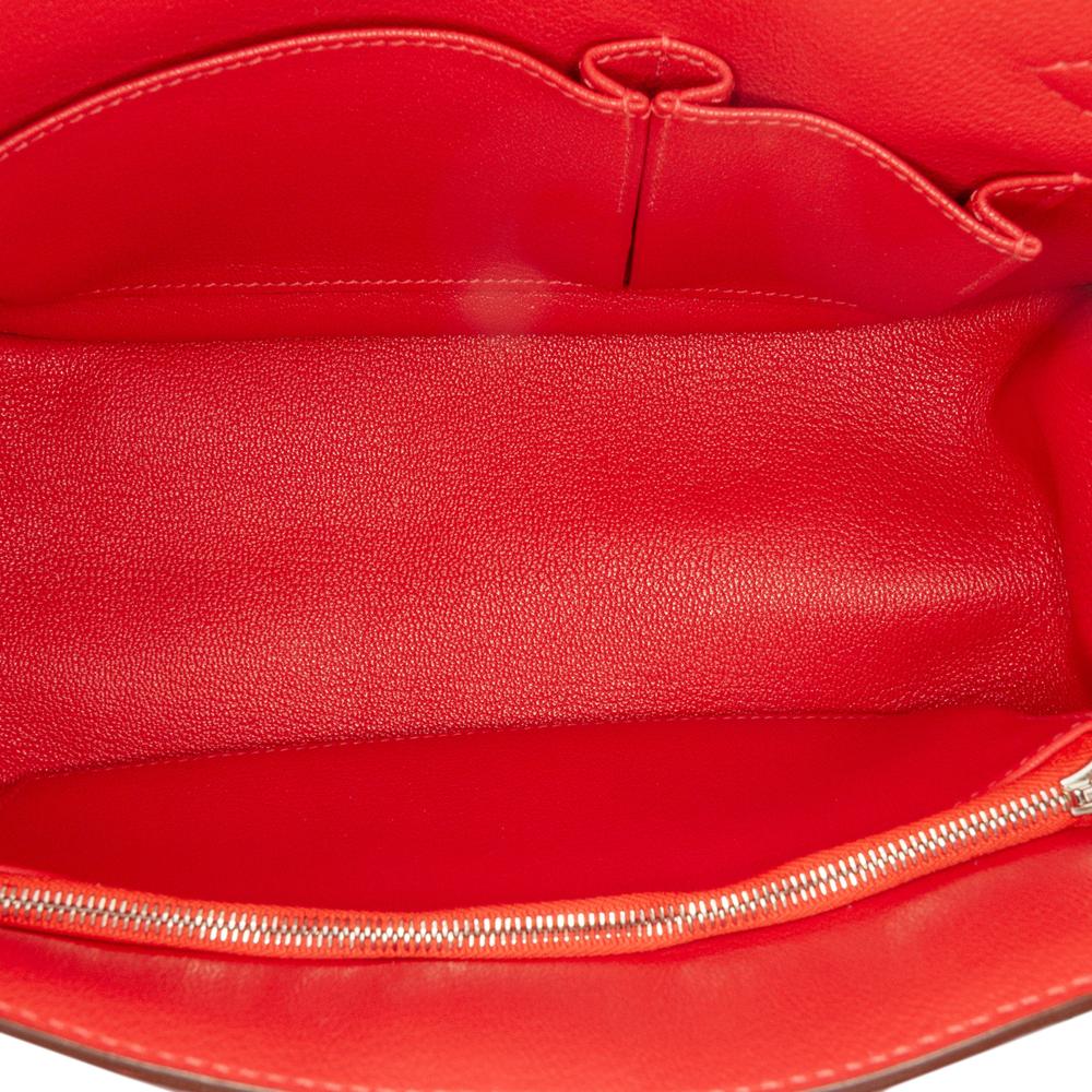 Hermès B Hermès Red Calf Leather Clemence Jypsiere 28 France