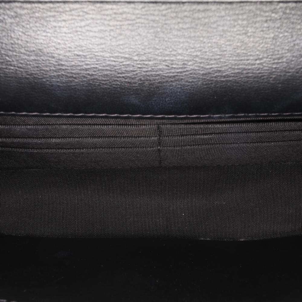 Chanel B Chanel Black Suede Leather Quilted Cocostellar Wallet on Chain Italy