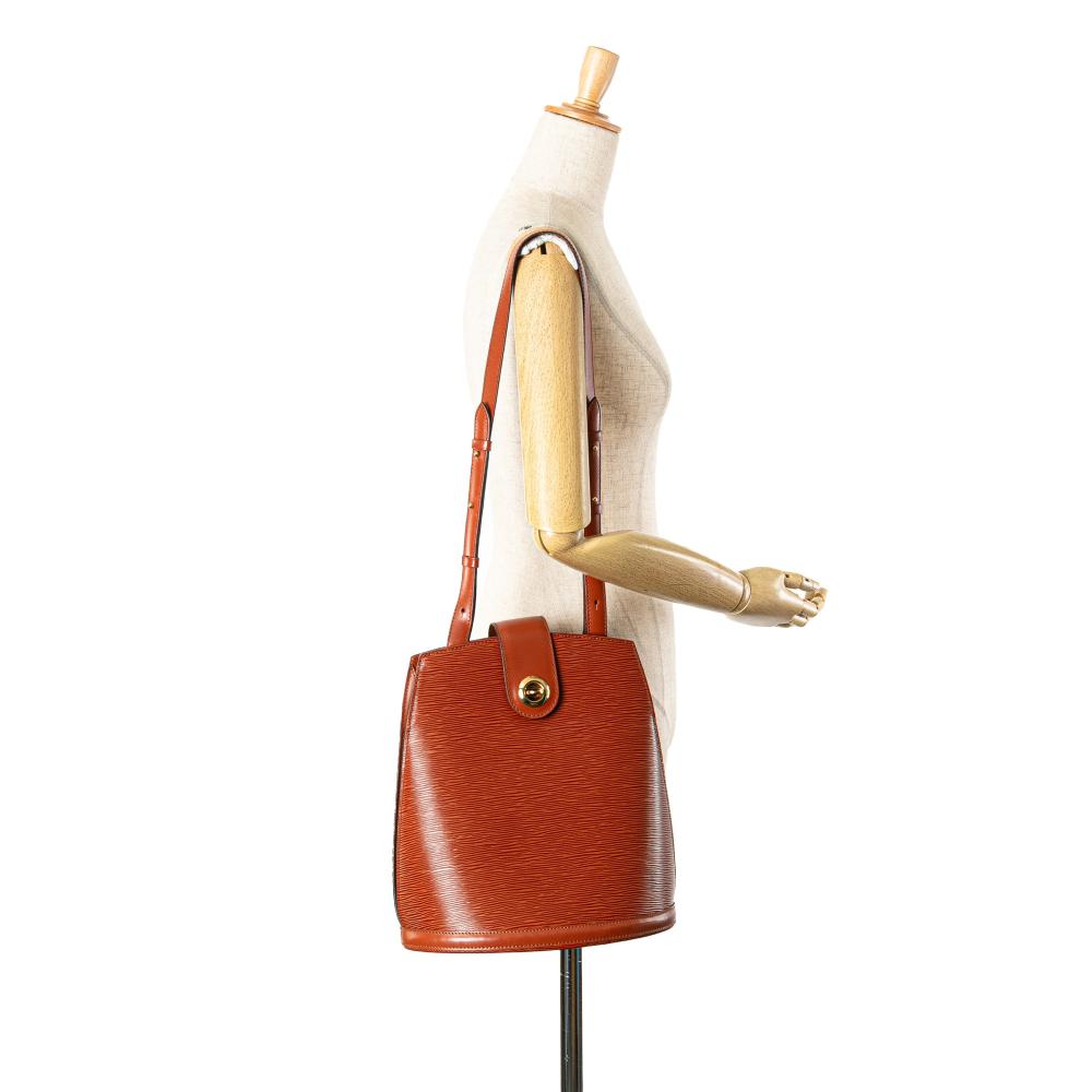 Louis Vuitton B Louis Vuitton Brown Epi Leather Leather Epi Cluny France