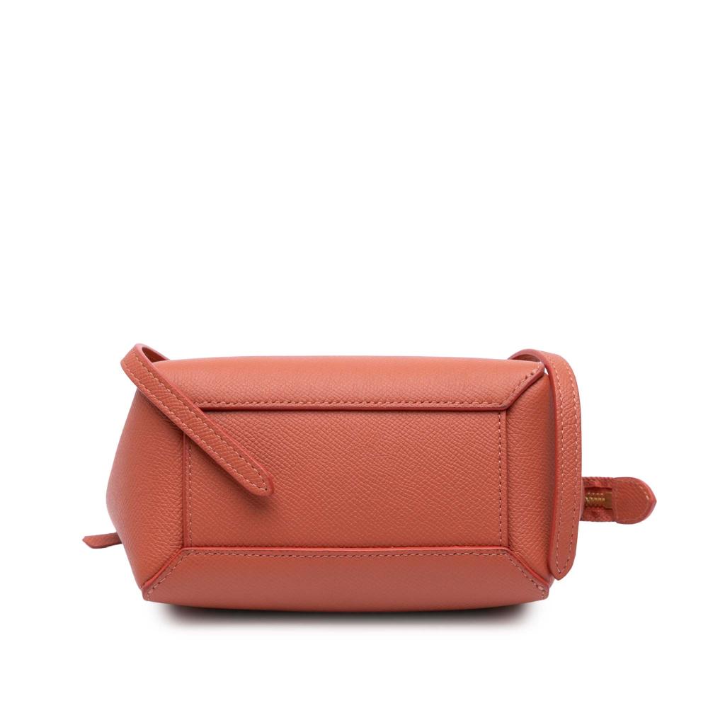 Celine B Celine Orange Calf Leather Pico Grained skin Belt Bag Italy