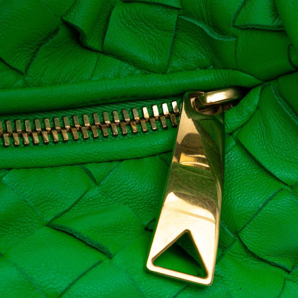 Bottega Veneta B Bottega Veneta Green Nappa Leather Leather Teen Nappa Intrecciato Jodie Italy