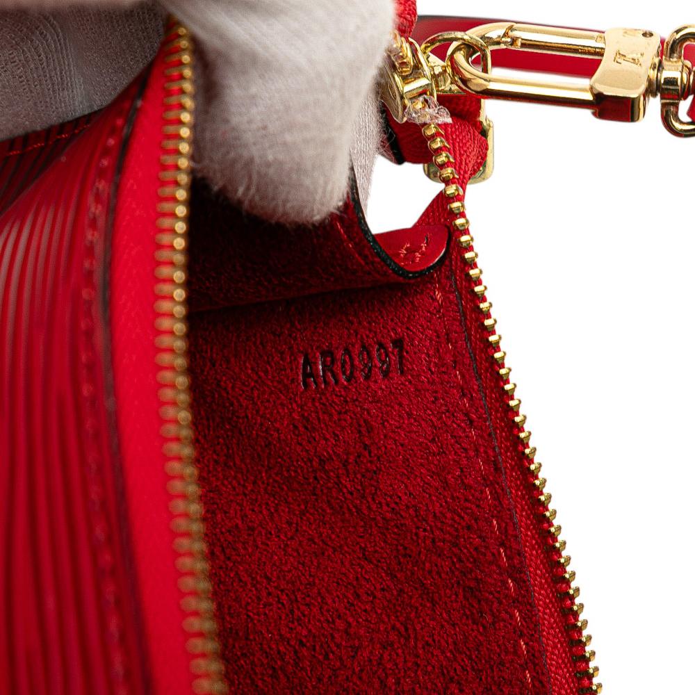 Louis Vuitton AB Louis Vuitton Red Epi Leather Leather Epi Pochette Accessoires France
