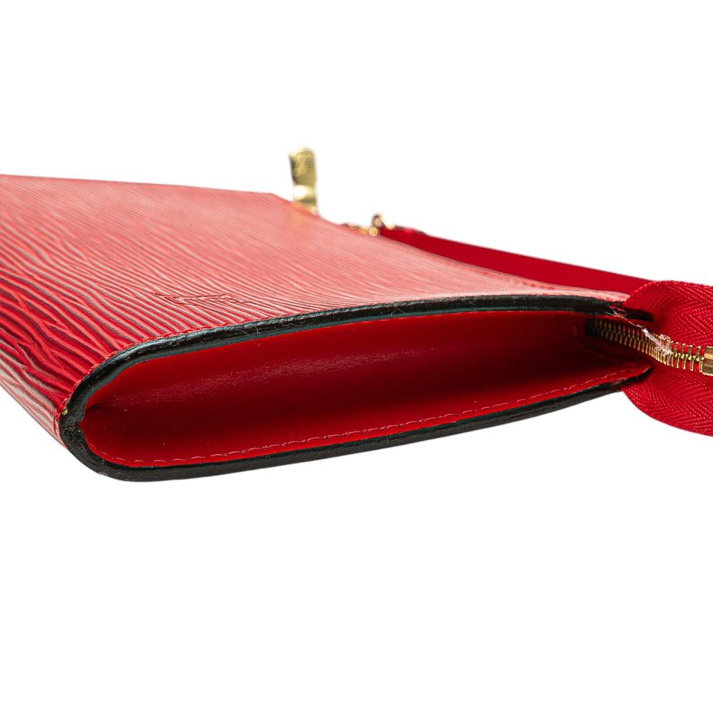 Louis Vuitton AB Louis Vuitton Red Epi Leather Leather Epi Pochette Accessoires France
