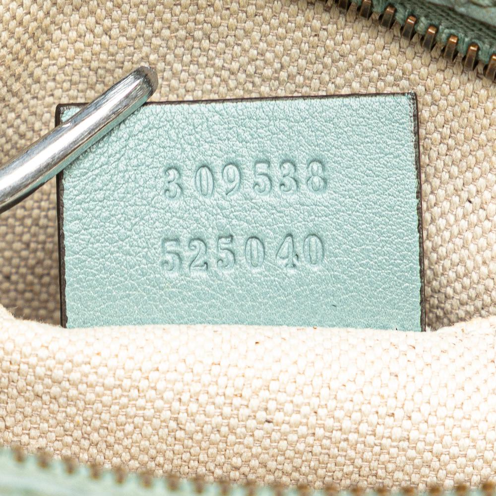 Gucci B Gucci Blue Light Blue Calf Leather Microguccissima Sunshine Disco Camera Bag Italy