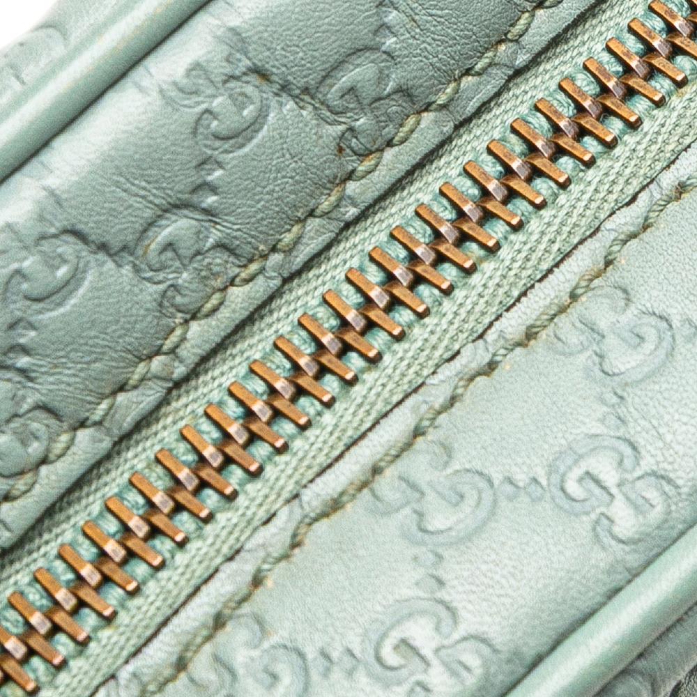 Gucci B Gucci Blue Light Blue Calf Leather Microguccissima Sunshine Disco Camera Bag Italy