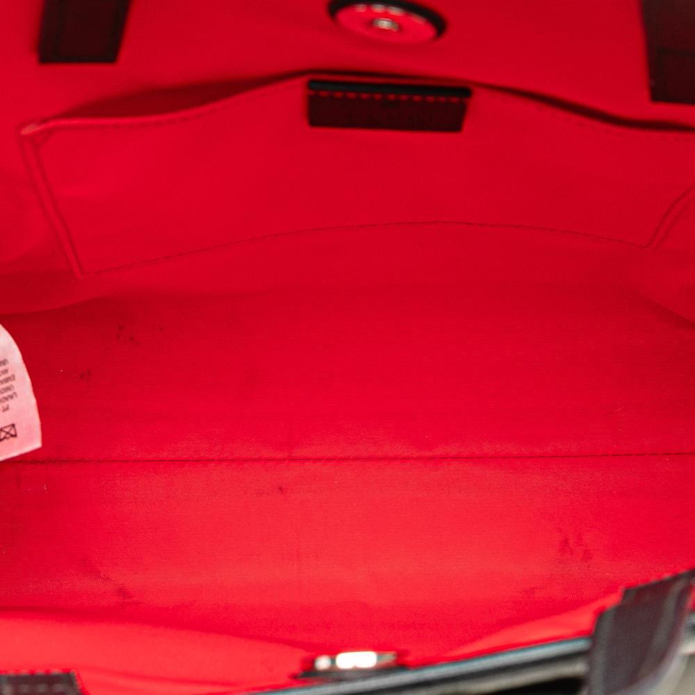 Gucci AB Gucci Brown Beige Coated Canvas Fabric Childrens GG Supreme Cat Tote Italy