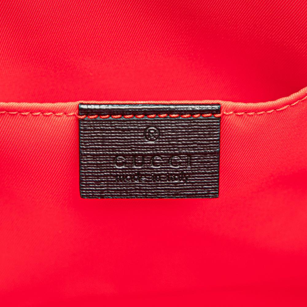 Gucci AB Gucci Brown Beige Coated Canvas Fabric Childrens GG Supreme Cat Tote Italy