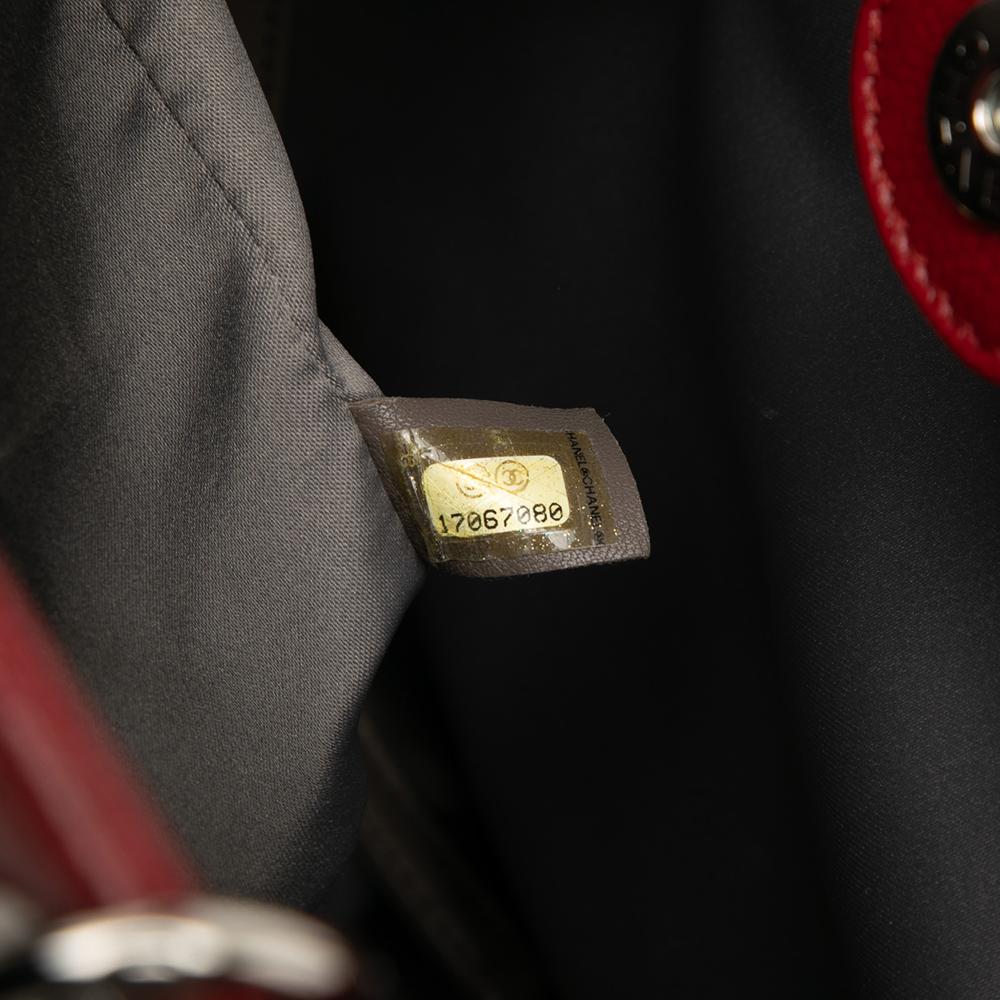 Chanel AB Chanel Red Caviar Leather Leather Caviar Vertical Grand Shopping Tote Italy