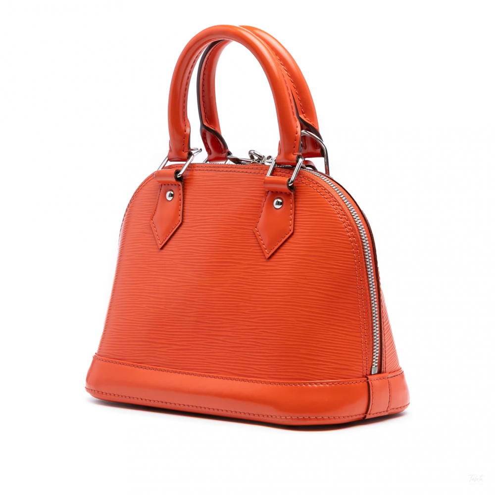 Louis Vuitton Alma BB Epi Leather Top-Handle Handbag Orange