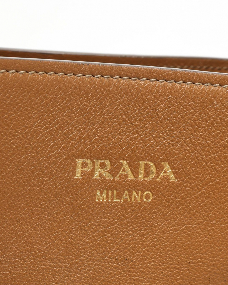 Prada Large Logo-Stamp Soft Tote Bag