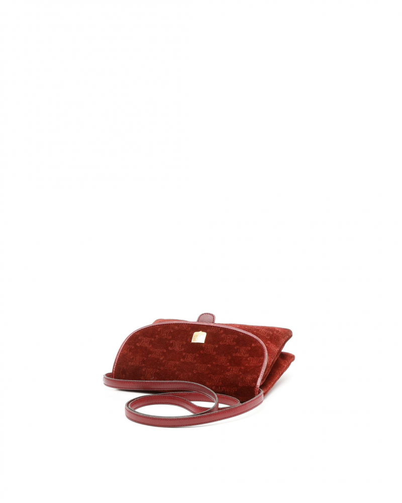 Celine Céline Suede Triomphe Crossbody Bag