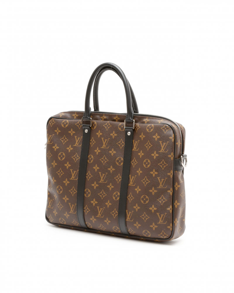 Louis Vuitton Porte-Documents Voyage Monogram Macassar Business Bag