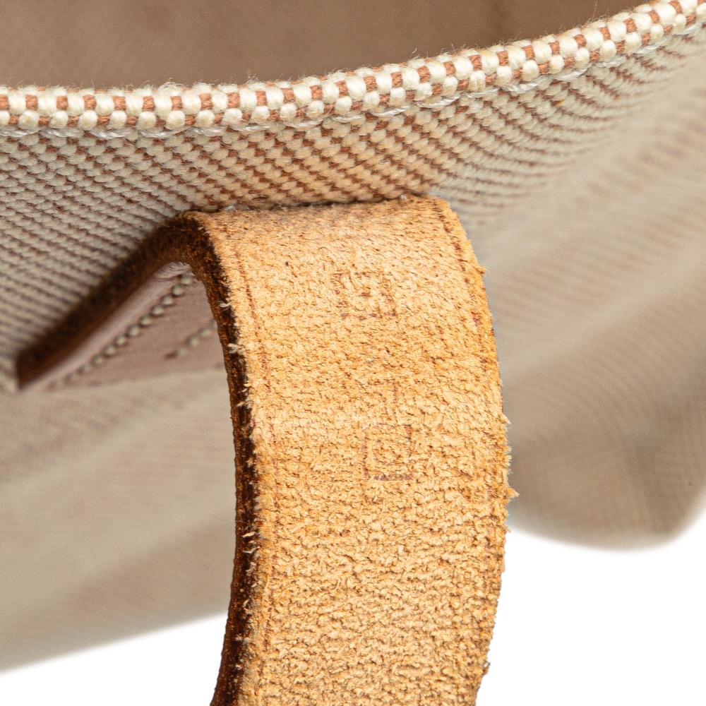 Hermès B Hermès Brown Beige Canvas Fabric Toile Etriviere Elan France