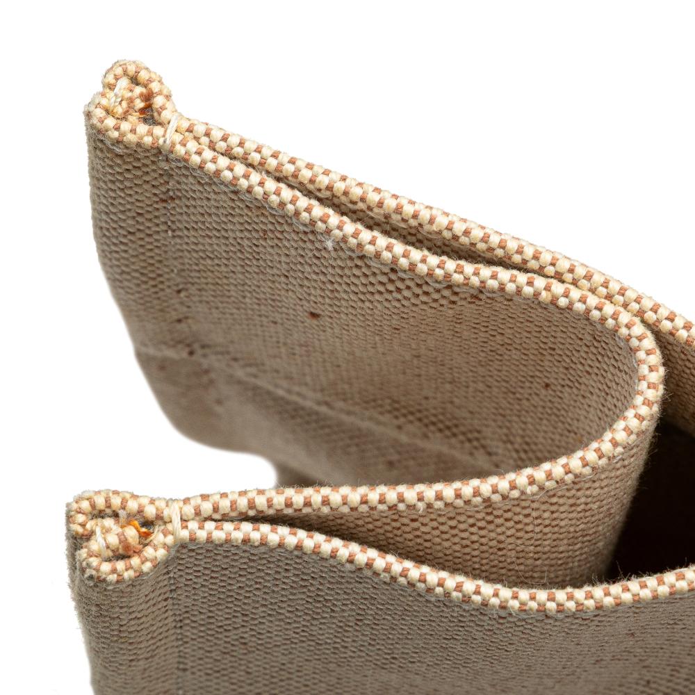 Hermès B Hermès Brown Beige Canvas Fabric Toile Etriviere Elan France