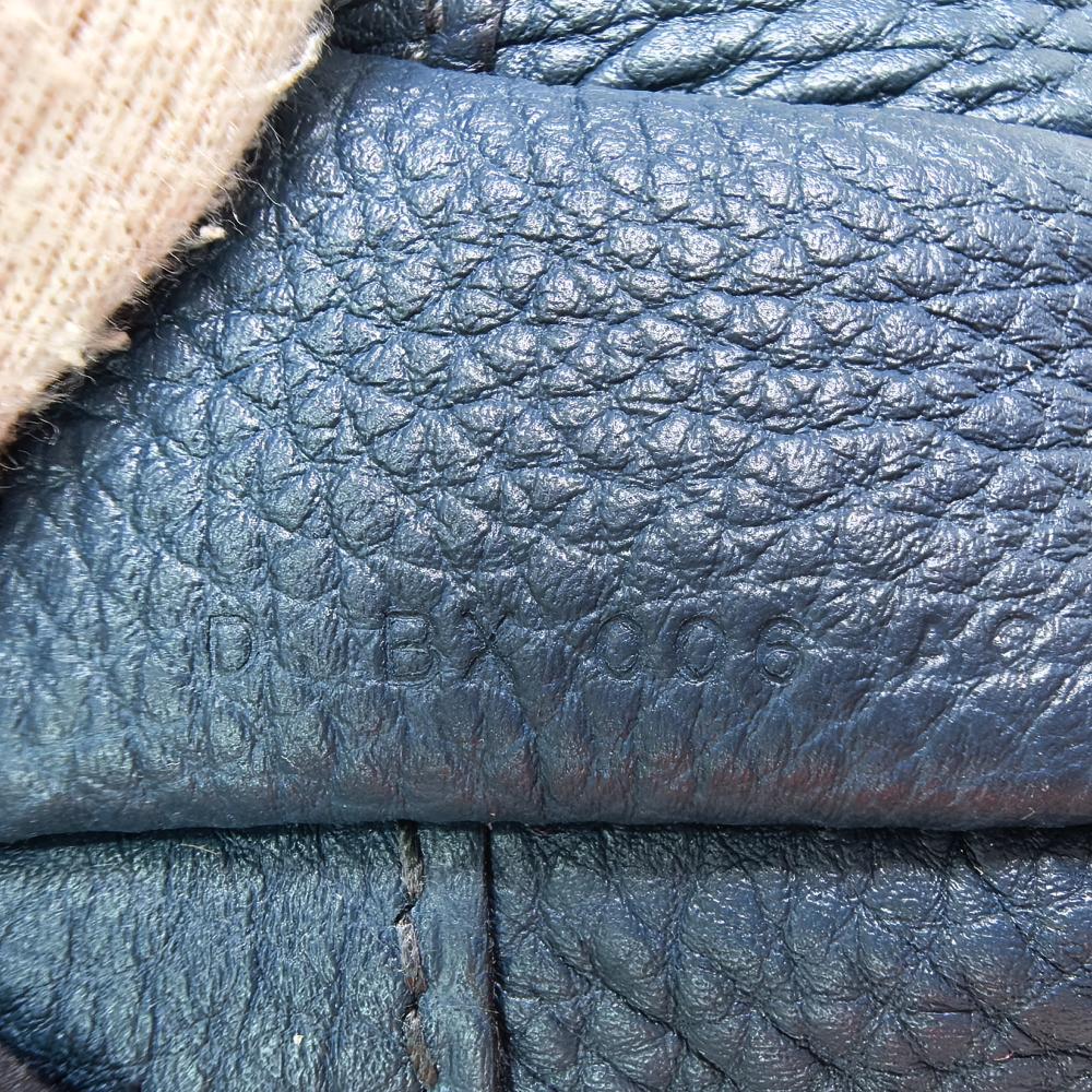 Hermès AB Hermès Blue Dark Blue Calf Leather Togo Swift Endless Road Clutch France