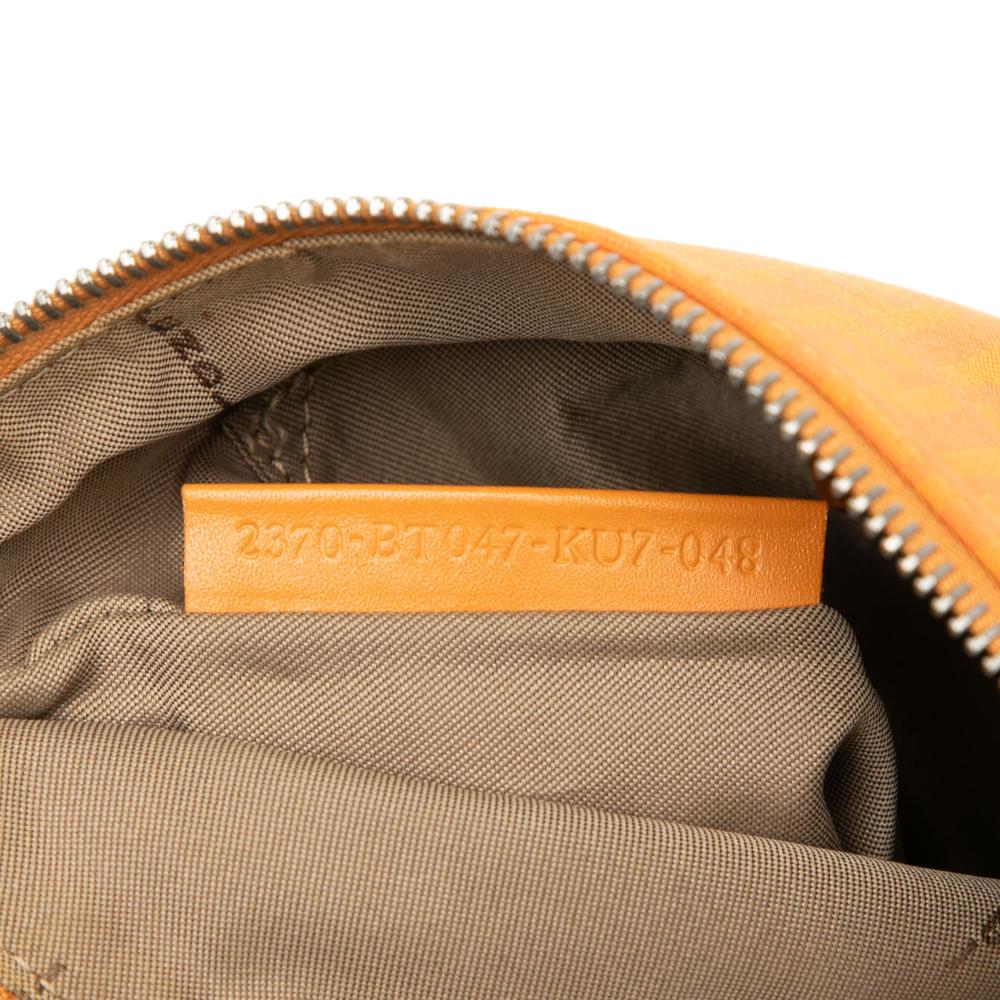 Fendi B Fendi Orange Canvas Fabric Zucchino Crossbody Italy