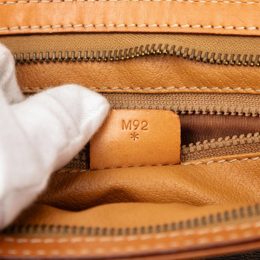 Celine B Celine Brown Coated Canvas Fabric Macadam Clutch Italy