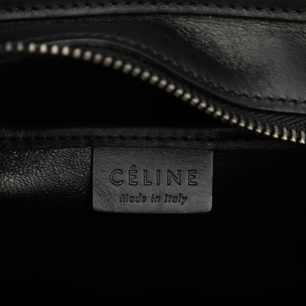 Celine B Celine Brown Taupe Calf Leather Nano Tricolor Nubuck and Drummed skin Luggage Tote Italy