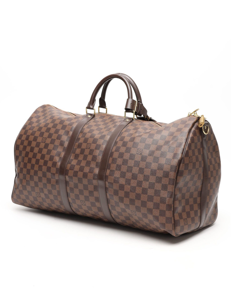 Louis Vuitton Damier Ebene Keepall 55 Weekend Bag
