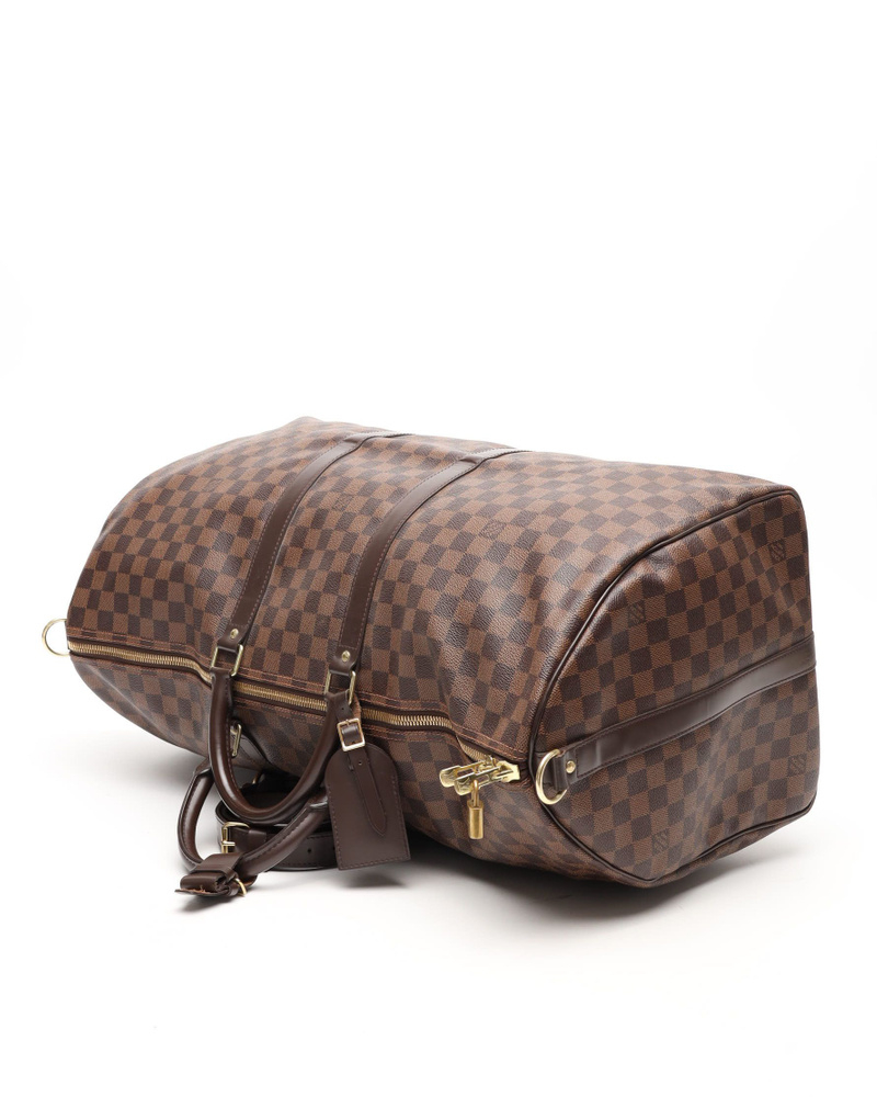 Louis Vuitton Damier Ebene Keepall 55 Weekend Bag