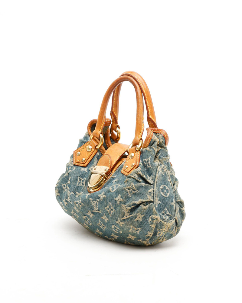 Louis Vuitton Monogram Denim Pleaty Handbag
