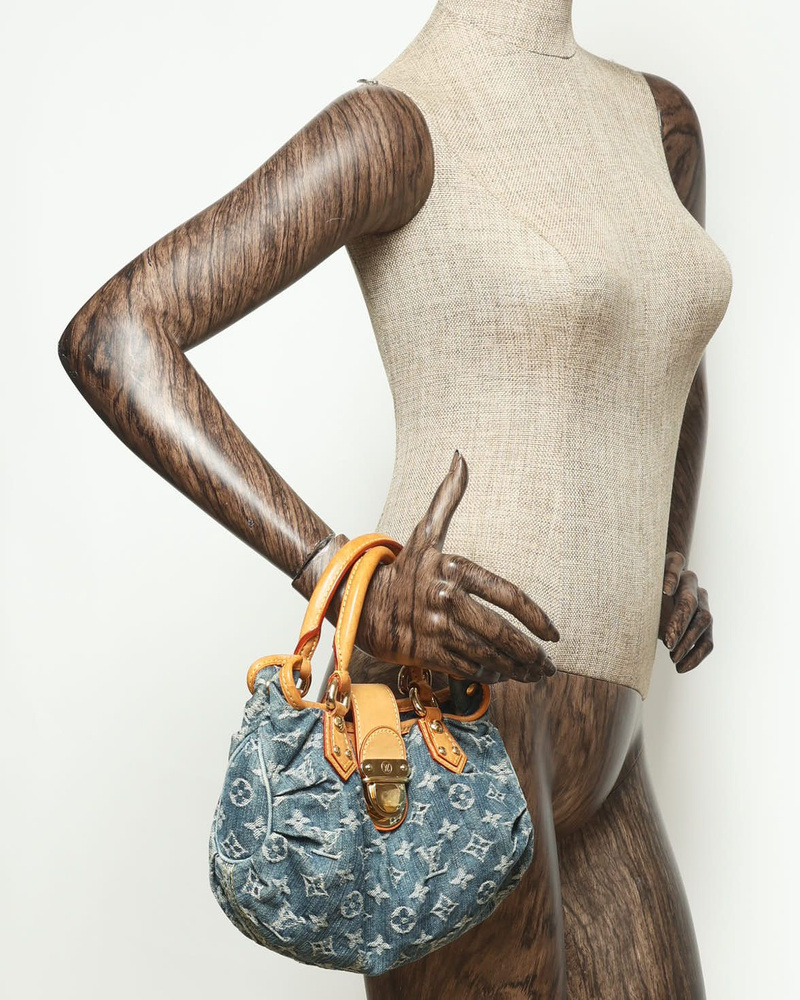 Louis Vuitton Monogram Denim Pleaty Handbag