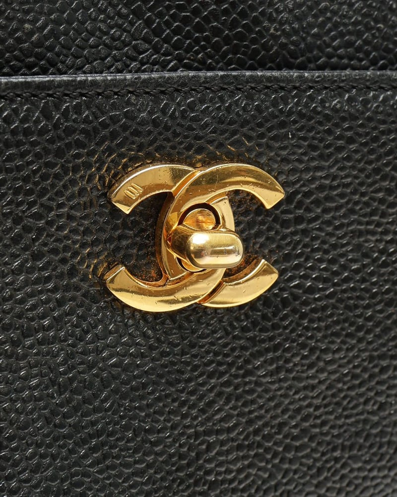 Chanel CC Caviar Chain Tote Bag