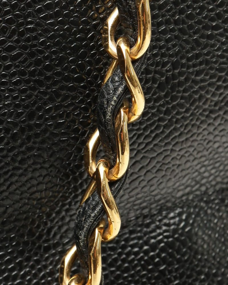 Chanel CC Caviar Chain Tote Bag