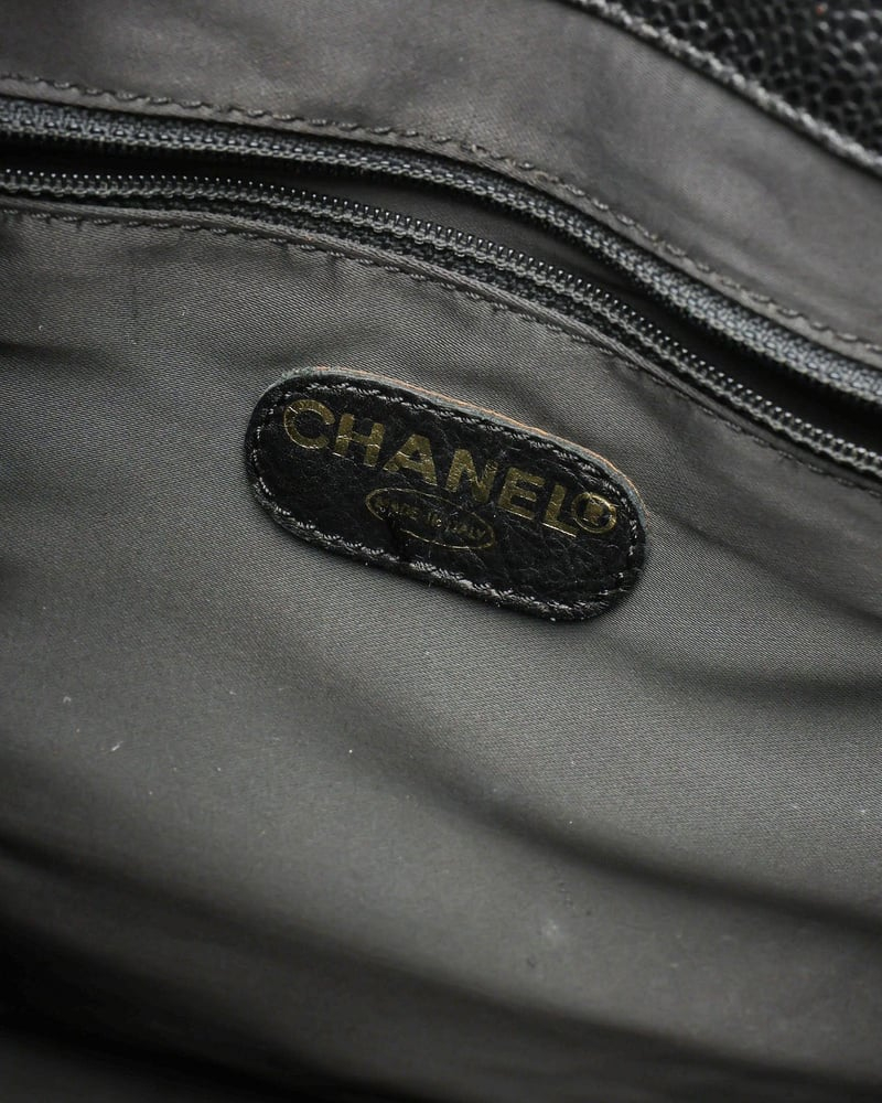 Chanel CC Caviar Chain Tote Bag