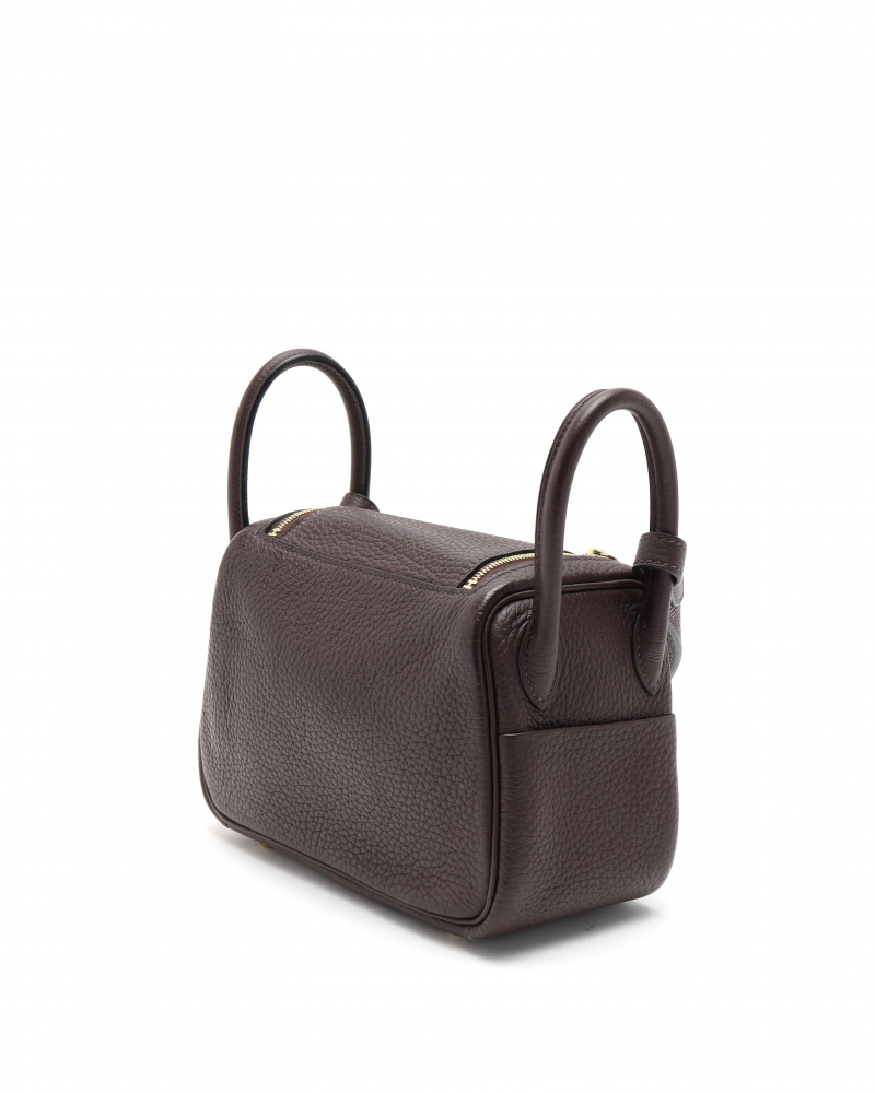 Hermès Mini Lindy 20 Rouge Sellier Clemence Taurillon Bag