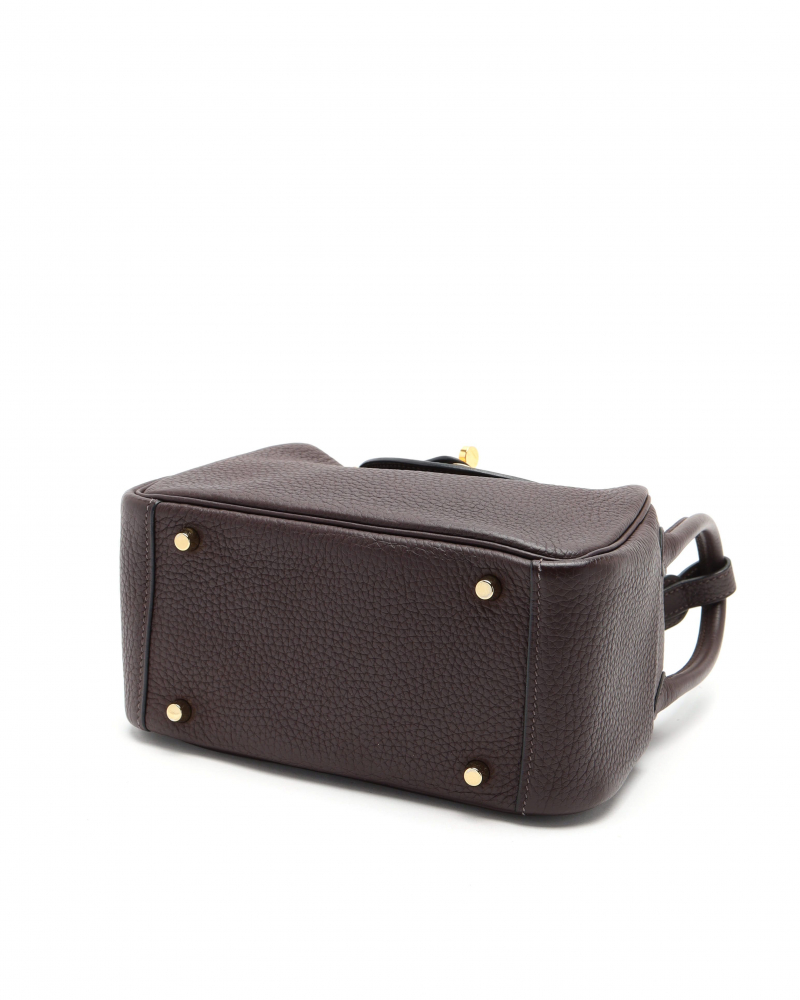 Hermès Mini Lindy 20 Rouge Sellier Clemence Taurillon Bag