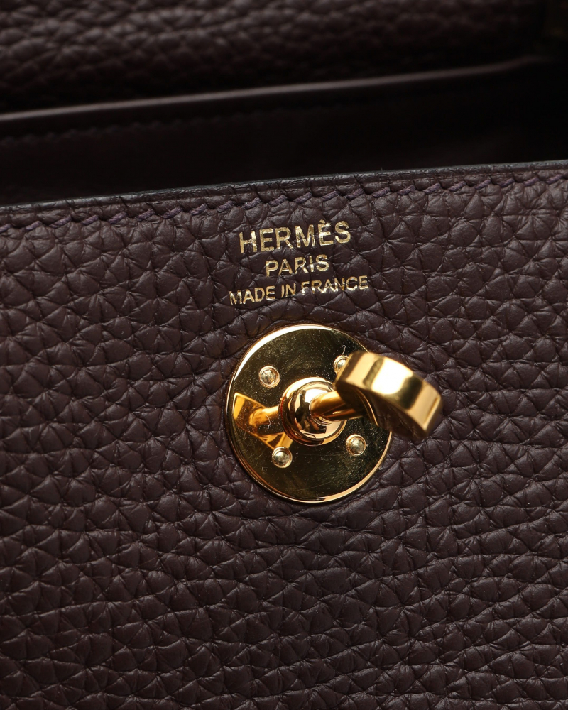 Hermès Mini Lindy 20 Rouge Sellier Clemence Taurillon Bag