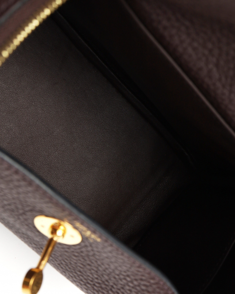 Hermès Mini Lindy 20 Rouge Sellier Clemence Taurillon Bag