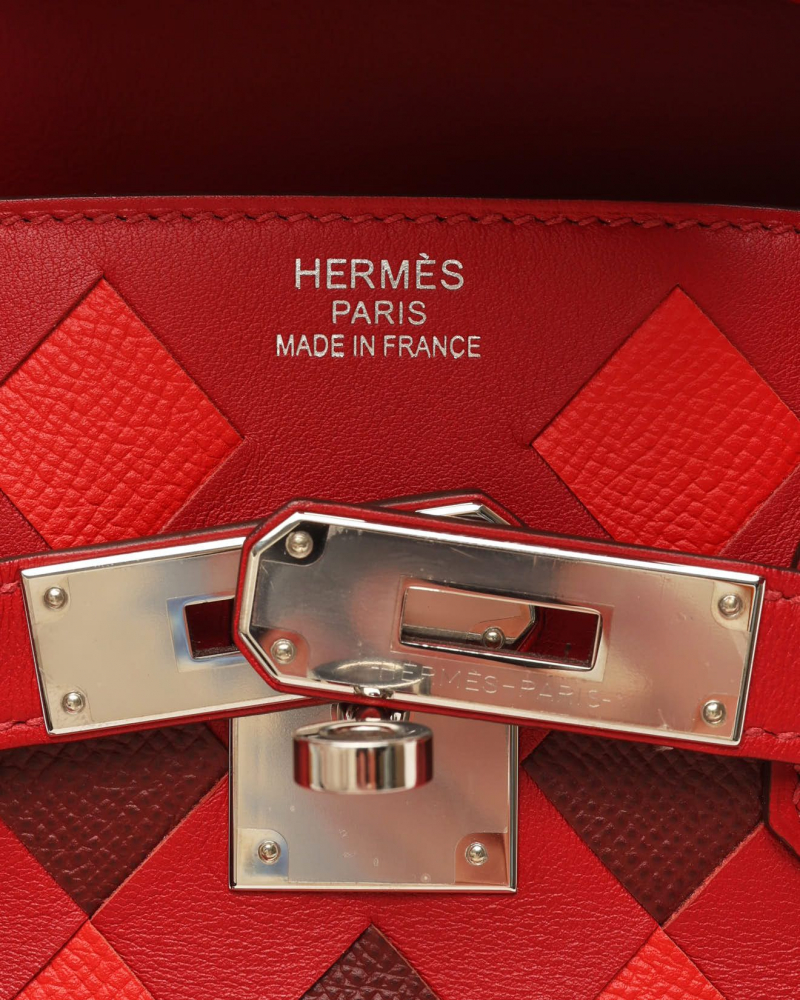 Hermès Limited Edition Birkin 35 Tressage Swift Pigment Rouge de Couer Bag