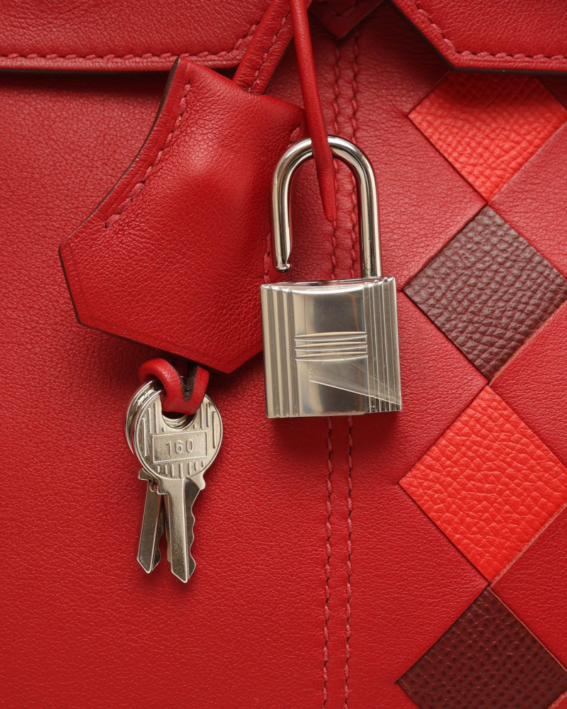 Hermès Limited Edition Birkin 35 Tressage Swift Pigment Rouge de Couer Bag