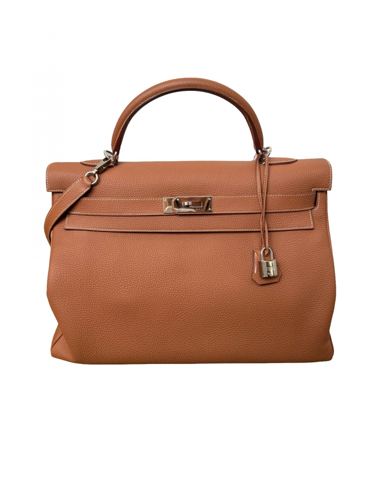 Hermès Kelly 40 Gold Togo Leather and Palladium Hardware