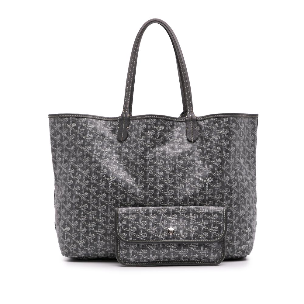 Goyard B Goyard Black Coated Canvas Fabric Goyardine Saint Louis PM France