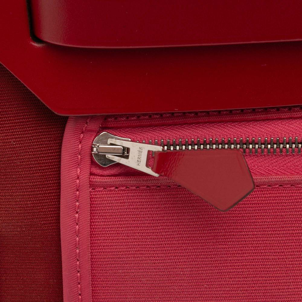 Hermès B Hermès Red Brick with Pink Dark Pink Canvas Fabric Toile Herbag Zip Retourne Verso 31 France