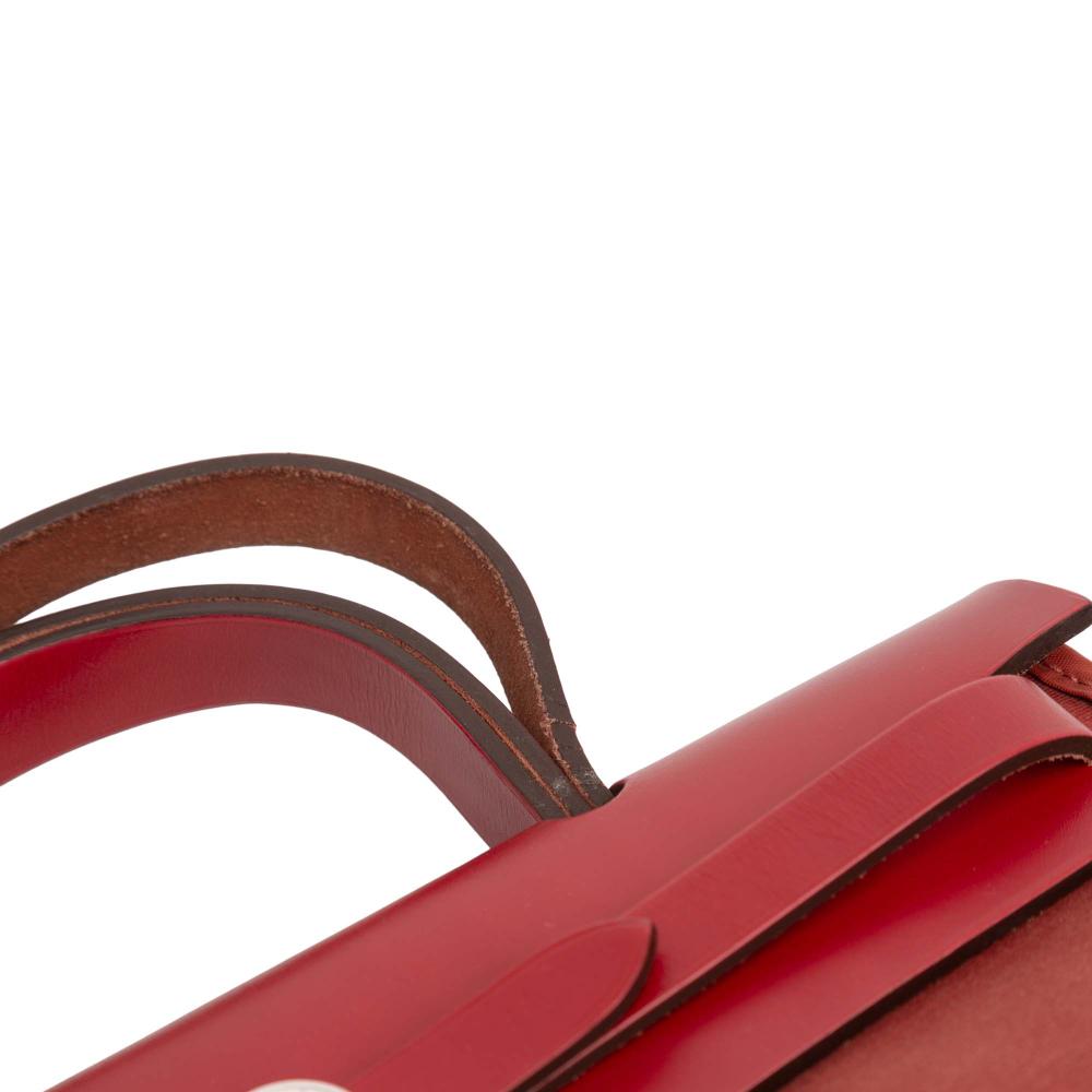 Hermès B Hermès Red Brick with Pink Dark Pink Canvas Fabric Toile Herbag Zip Retourne Verso 31 France