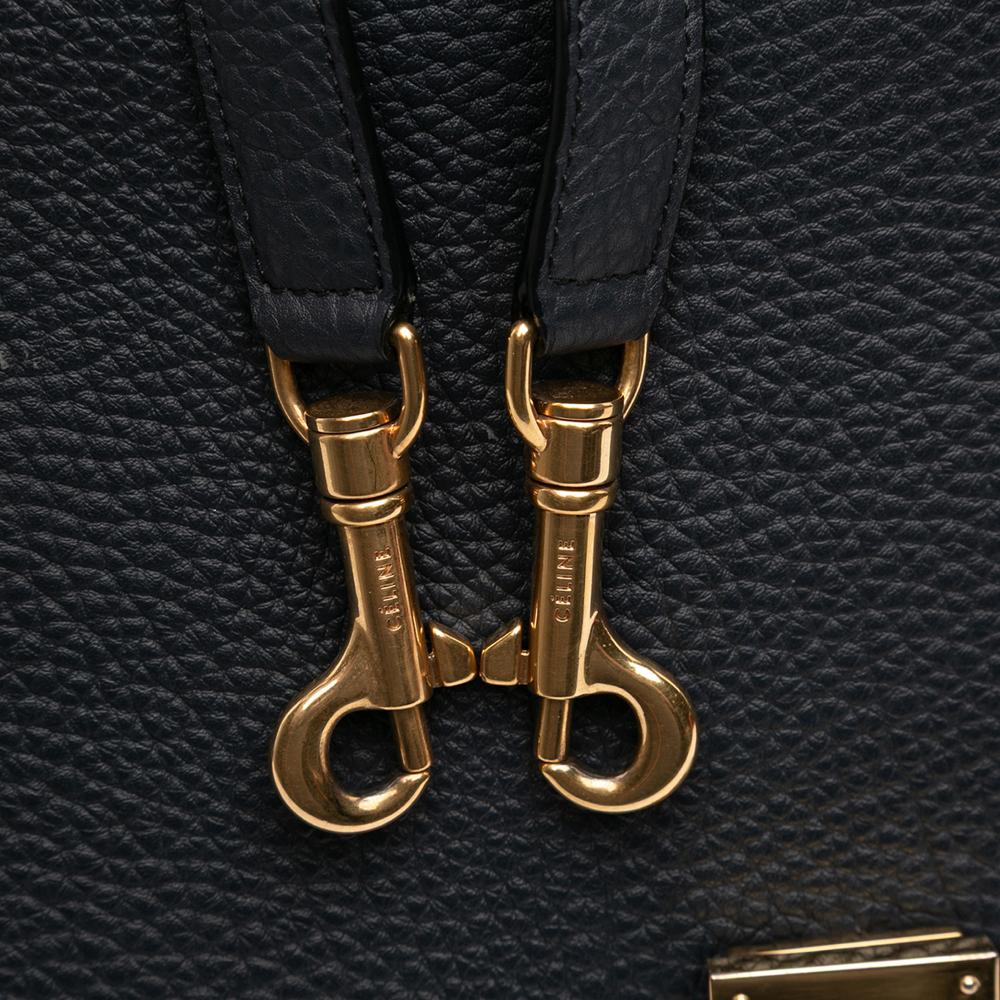 Celine B Celine Black with Multi Calf Leather Small Tricolor Trapeze Satchel Italy