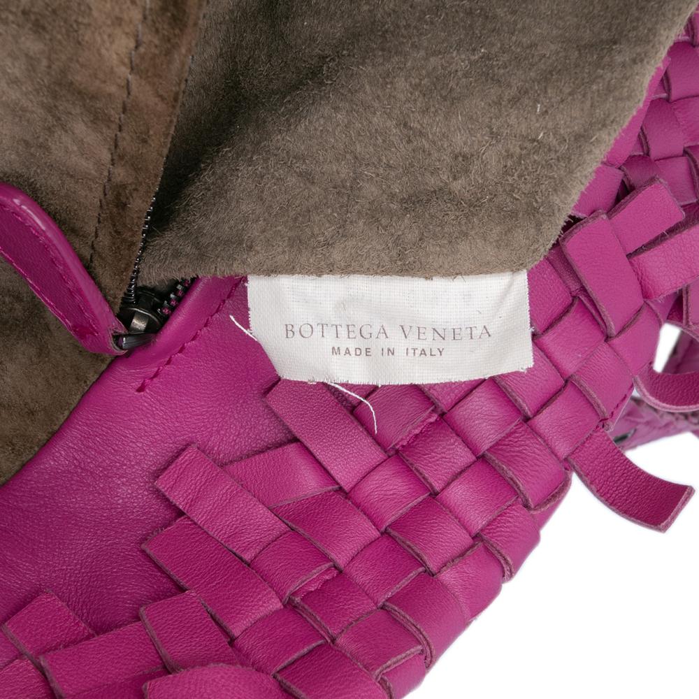 Bottega Veneta Purple Nappa Intrecciato Patchwork Lido Fringe Tote Italy