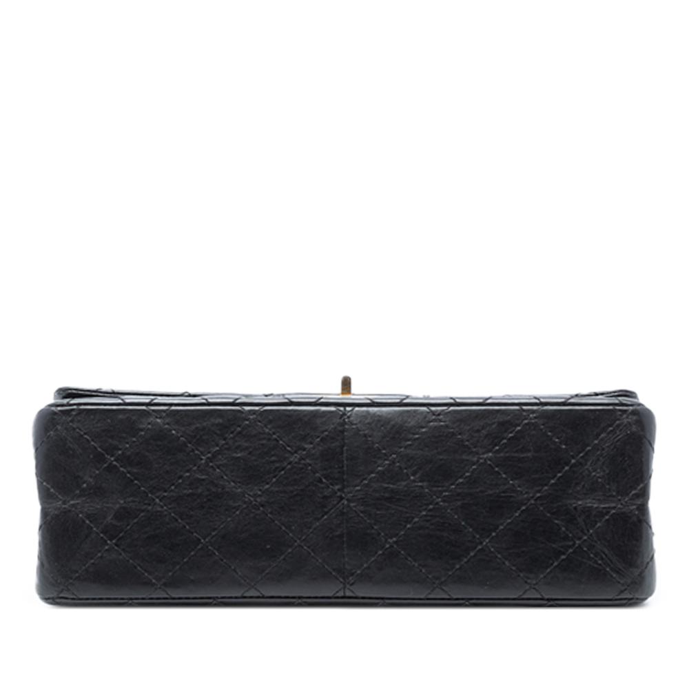 Chanel B Chanel Black Calf Leather Reissue 2.55 Aged skin Double Flap 226 France