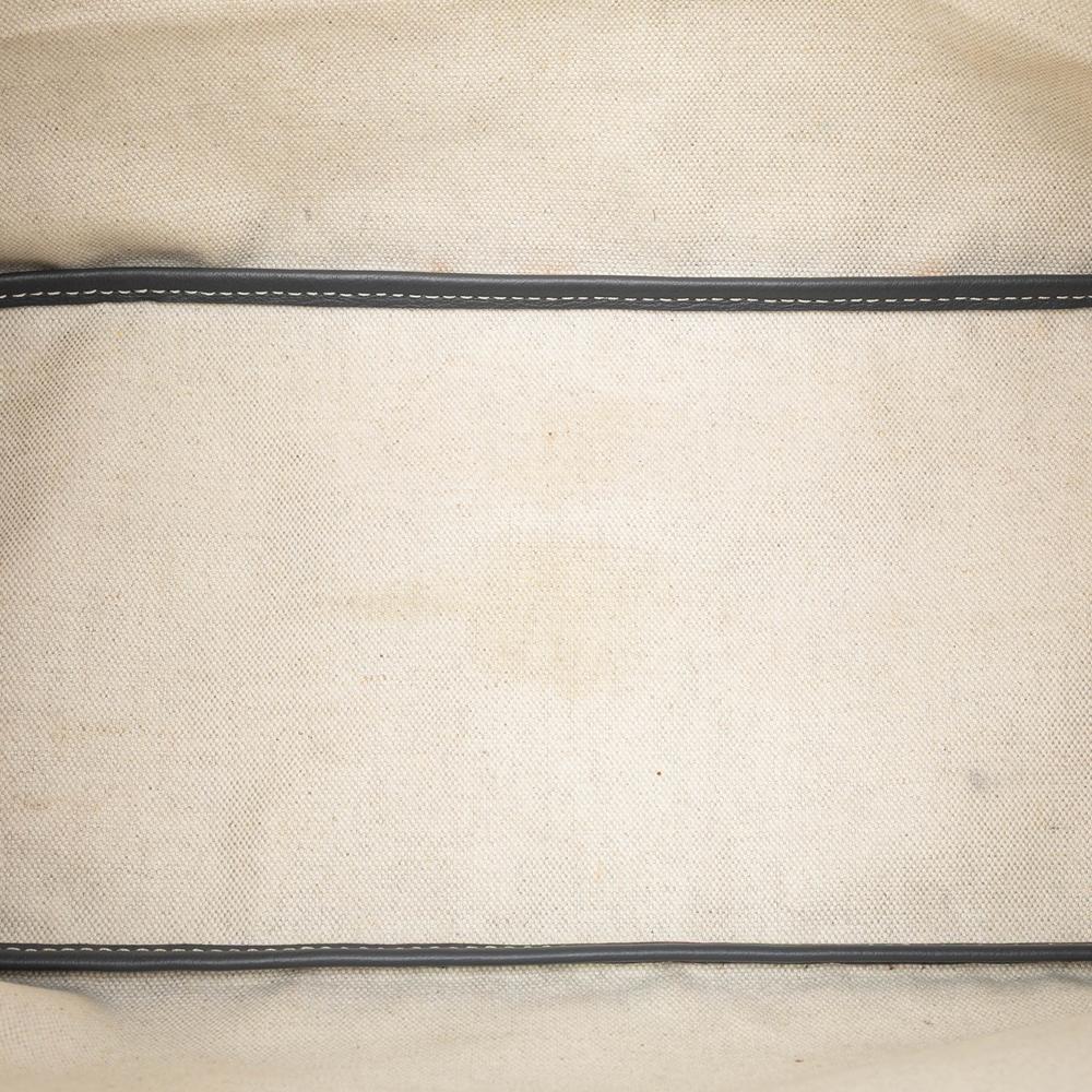 Goyard B Goyard Gray Light Gray Coated Canvas Fabric Goyardine Saint Louis PM France