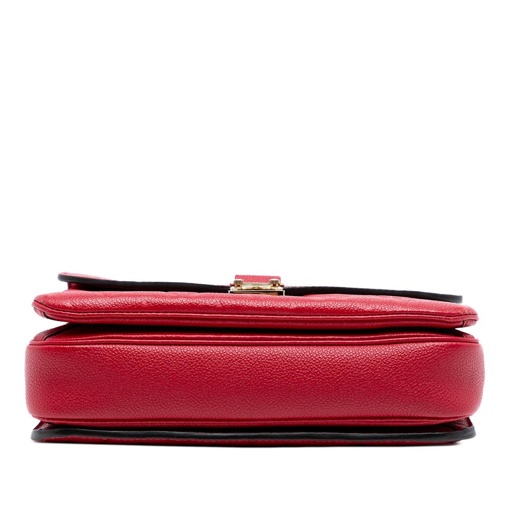 Louis Vuitton AB Louis Vuitton Red Monogram Empreinte Leather Pochette Metis France