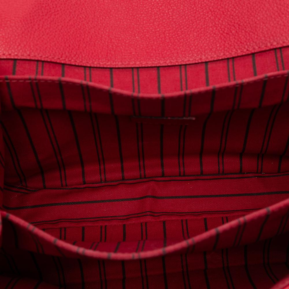 Louis Vuitton AB Louis Vuitton Red Monogram Empreinte Leather Pochette Metis France