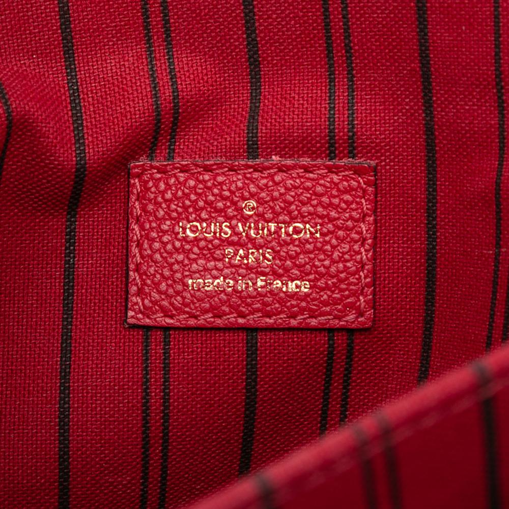 Louis Vuitton AB Louis Vuitton Red Monogram Empreinte Leather Pochette Metis France